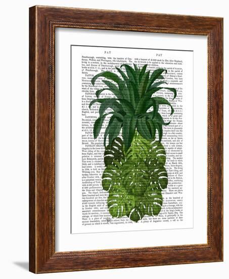 Pineapple, Monstera Leaf-Fab Funky-Framed Art Print