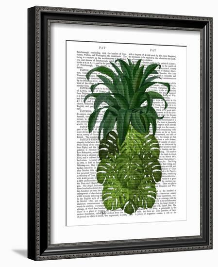 Pineapple, Monstera Leaf-Fab Funky-Framed Art Print