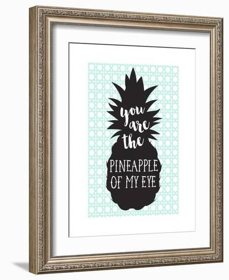 Pineapple of My Eye Aqua-Bella Dos Santos-Framed Art Print