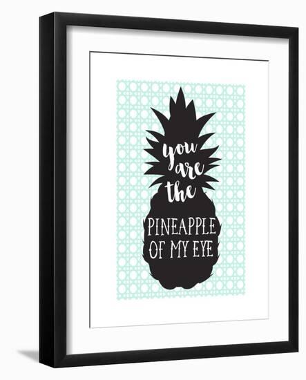 Pineapple of My Eye Aqua-Bella Dos Santos-Framed Art Print