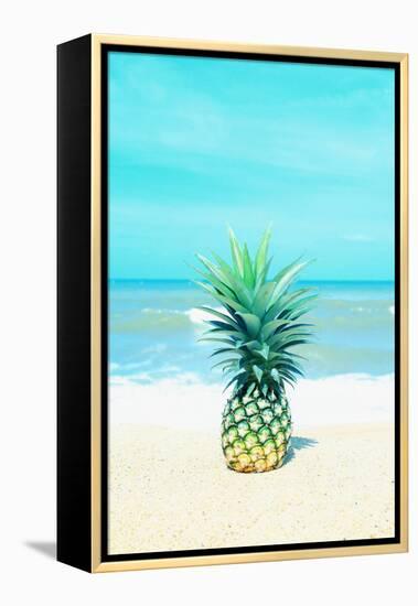 Pineapple on the Sand-Tai Prints-Framed Stretched Canvas