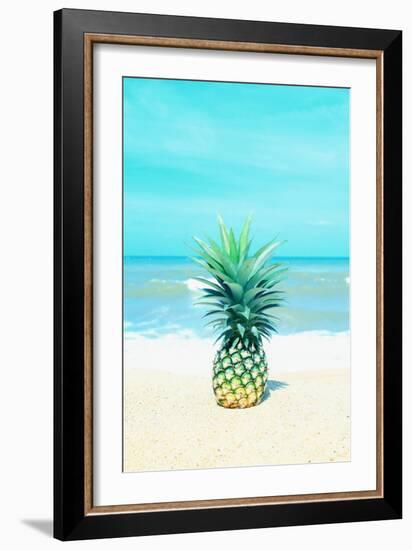 Pineapple on the Sand-Tai Prints-Framed Art Print