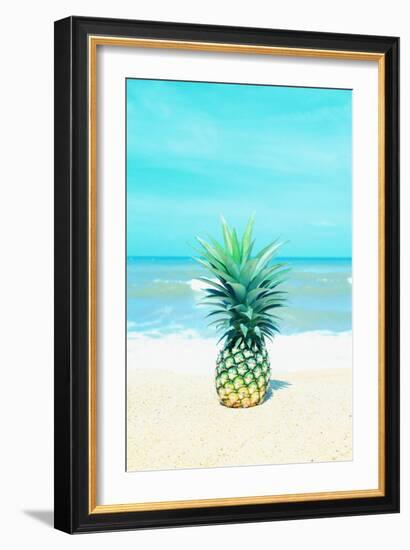 Pineapple on the Sand-Tai Prints-Framed Art Print