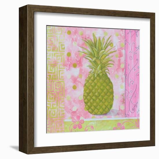 Pineapple Pink and Green Flower-Megan Aroon Duncanson-Framed Art Print