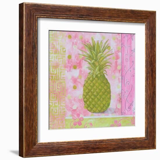 Pineapple Pink and Green Flower-Megan Aroon Duncanson-Framed Art Print