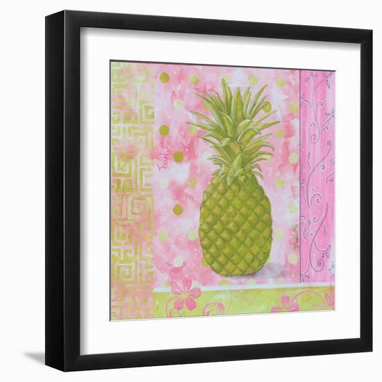 Pineapple Pink and Green Flower-Megan Aroon Duncanson-Framed Art Print