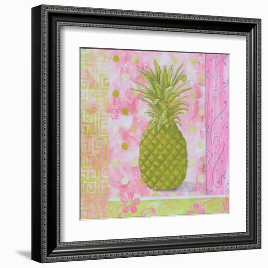 Pineapple Pink and Green Flower-Megan Aroon Duncanson-Framed Art Print