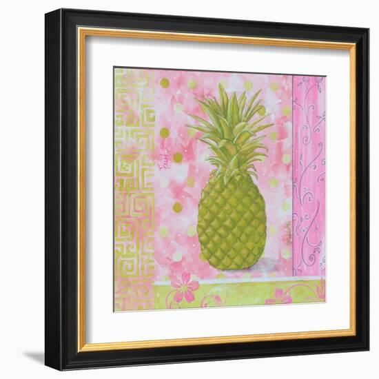 Pineapple Pink and Green Flower-Megan Aroon Duncanson-Framed Art Print