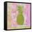 Pineapple Pink and Green Flower-Megan Aroon Duncanson-Framed Stretched Canvas
