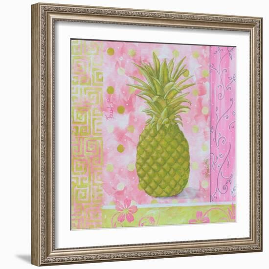 Pineapple Pink and Green Flower-Megan Aroon Duncanson-Framed Art Print