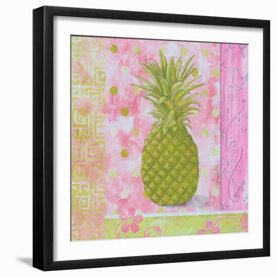 Pineapple Pink and Green Flower-Megan Aroon Duncanson-Framed Art Print