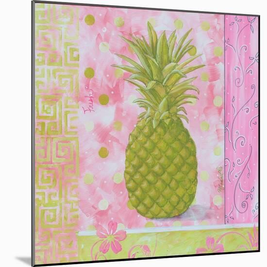 Pineapple Pink and Green Flower-Megan Aroon Duncanson-Mounted Art Print