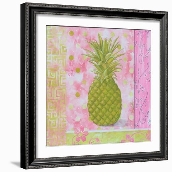 Pineapple Pink and Green Flower-Megan Aroon Duncanson-Framed Art Print