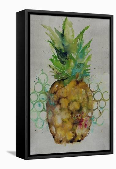Pineapple Rain-Rikki Drotar-Framed Premier Image Canvas