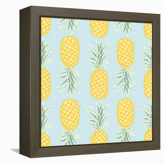 Pineapple Seamless Pattern-lilalove-Framed Stretched Canvas