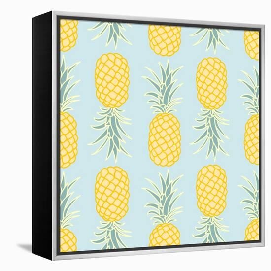 Pineapple Seamless Pattern-lilalove-Framed Stretched Canvas