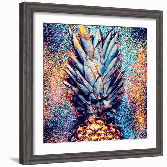 Pineapple Shine Fashion Minimalism Style.-Evgeniya Porechenskaya-Framed Photographic Print