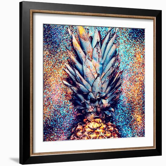 Pineapple Shine Fashion Minimalism Style.-Evgeniya Porechenskaya-Framed Photographic Print