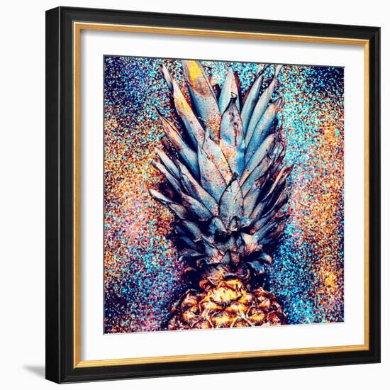 Pineapple Shine Fashion Minimalism Style.-Evgeniya Porechenskaya-Framed Photographic Print