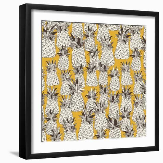 Pineapple Sunshine Yellow-Sharon Turner-Framed Premium Giclee Print
