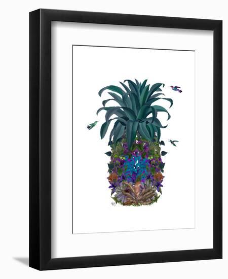 Pineapple, Tropical Flowers 1-Fab Funky-Framed Art Print