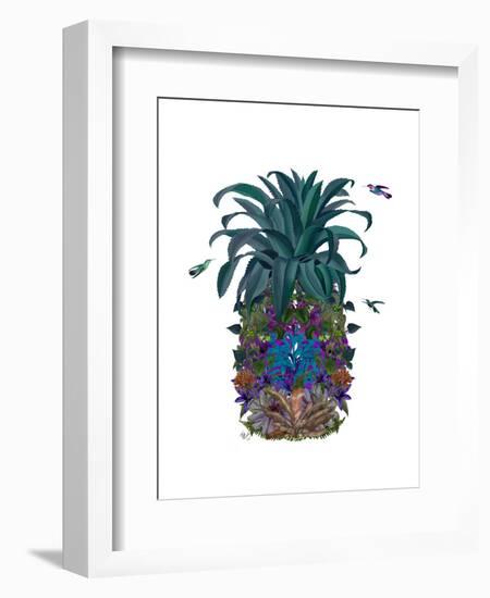 Pineapple, Tropical Flowers 1-Fab Funky-Framed Art Print