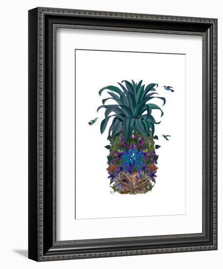 Pineapple, Tropical Flowers 1-Fab Funky-Framed Art Print