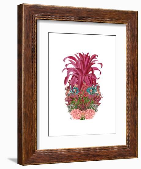 Pineapple, Tropical Flowers 2-Fab Funky-Framed Art Print