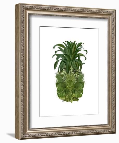 Pineapple, Tropical Palms, Green-Fab Funky-Framed Art Print