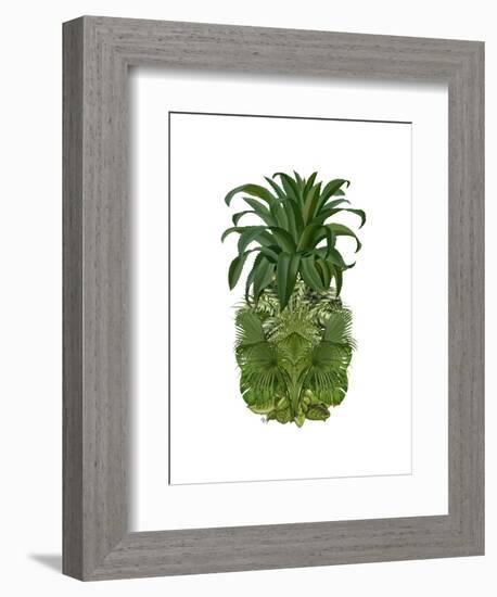 Pineapple, Tropical Palms, Green-Fab Funky-Framed Art Print