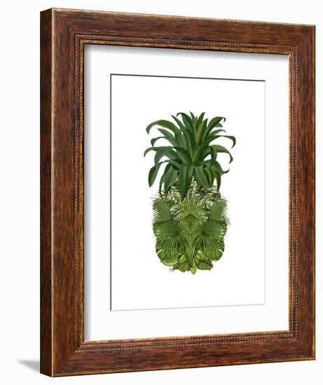 Pineapple, Tropical Palms, Green-Fab Funky-Framed Art Print