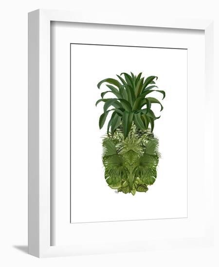 Pineapple, Tropical Palms, Green-Fab Funky-Framed Art Print