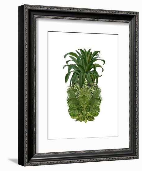 Pineapple, Tropical Palms, Green-Fab Funky-Framed Art Print