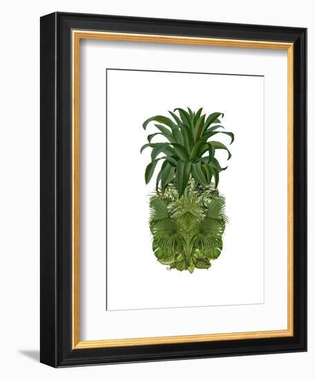 Pineapple, Tropical Palms, Green-Fab Funky-Framed Art Print