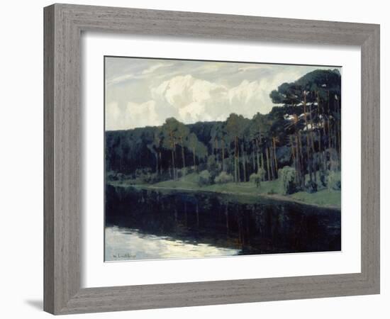 Pines Along the Shore of a Lake-Walter Leistikow-Framed Giclee Print