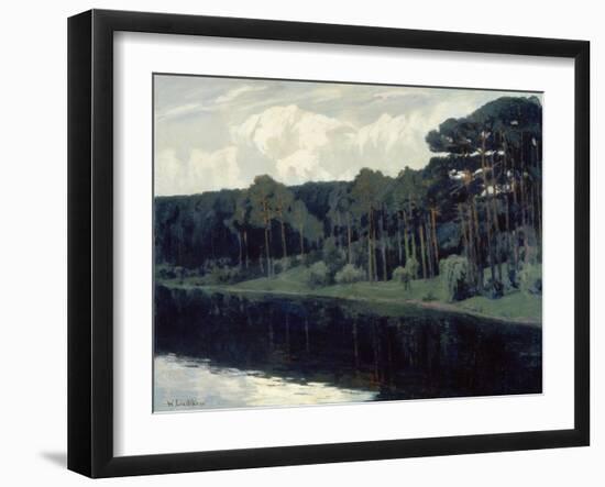 Pines Along the Shore of a Lake-Walter Leistikow-Framed Giclee Print