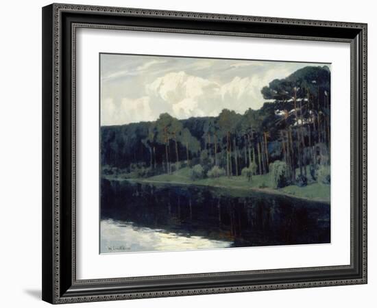 Pines Along the Shore of a Lake-Walter Leistikow-Framed Giclee Print