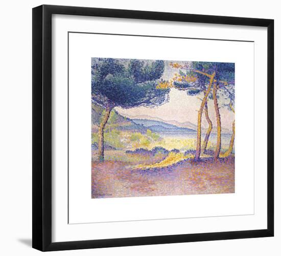 Pines Along the Shore-Henri Edmond Cross-Framed Premium Giclee Print