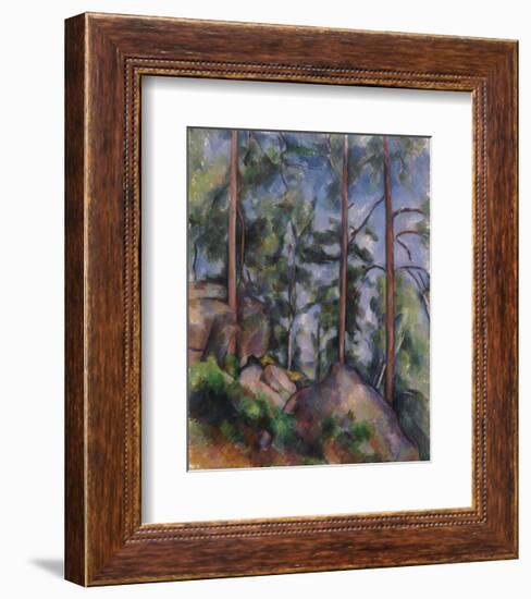 Pines and Rocks, c.1897-Paul Cézanne-Framed Art Print