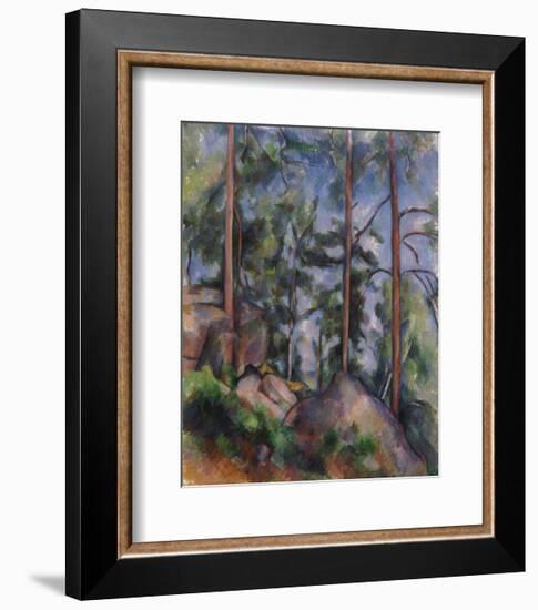 Pines and Rocks, c.1897-Paul Cézanne-Framed Art Print
