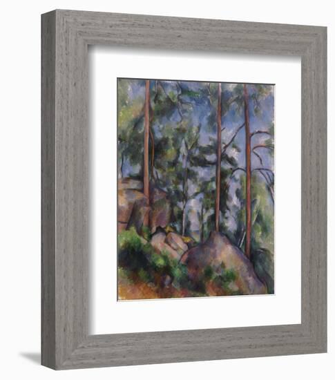 Pines and Rocks, c.1897-Paul Cézanne-Framed Art Print