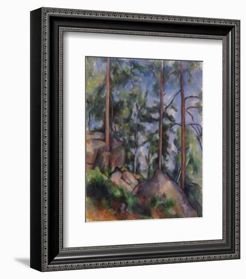 Pines and Rocks, c.1897-Paul Cézanne-Framed Art Print