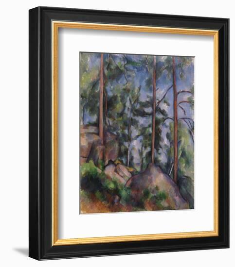 Pines and Rocks, c.1897-Paul Cézanne-Framed Art Print
