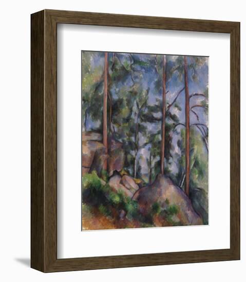 Pines and Rocks, c.1897-Paul Cézanne-Framed Art Print