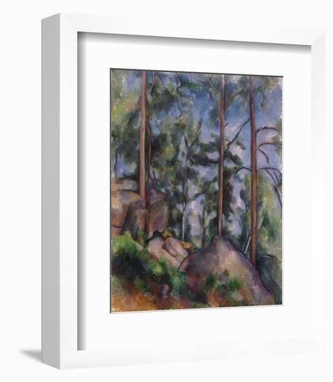 Pines and Rocks, c.1897-Paul Cézanne-Framed Art Print