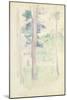 Pines by the Lake, 1893 (W/C on Paper)-Berthe Morisot-Mounted Giclee Print