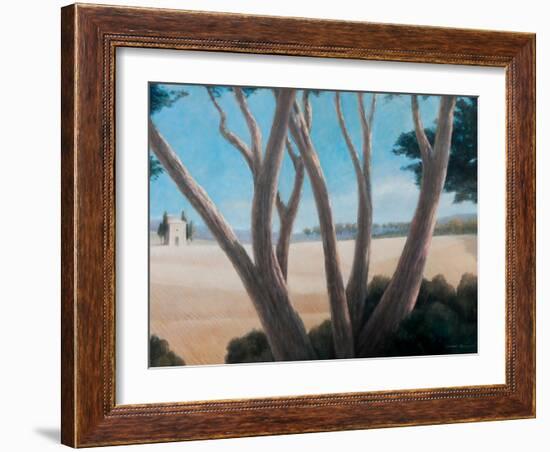 Pines Near Pienza, 2012-Lincoln Seligman-Framed Giclee Print