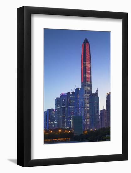 Ping An International Finance Centre, world's fourth tallest building in 2017 at 600m, and Civic Sq-Ian Trower-Framed Photographic Print