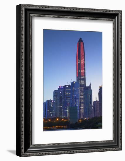 Ping An International Finance Centre, world's fourth tallest building in 2017 at 600m, and Civic Sq-Ian Trower-Framed Photographic Print