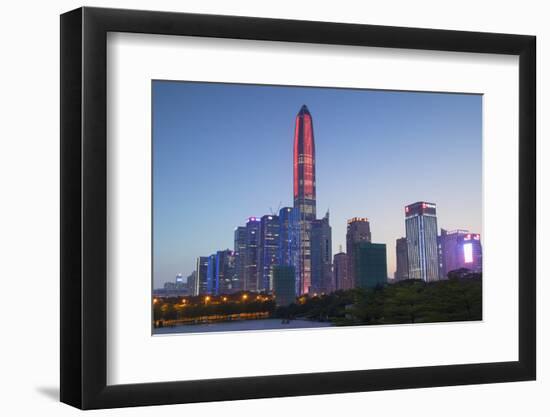 Ping An International Finance Centre, world's fourth tallest building in 2017 at 600m, and Civic Sq-Ian Trower-Framed Photographic Print